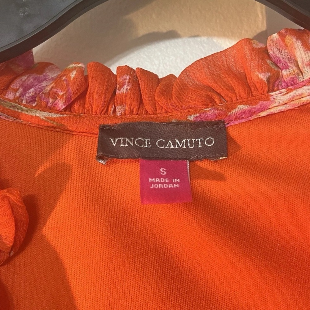 Vince Camuto Vibrant Orange Floral Dress - Picture 5 of 5
